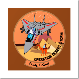 F-14 Tomcat - Operation Desert Storm - Pray, Baby! - Clean Style Posters and Art